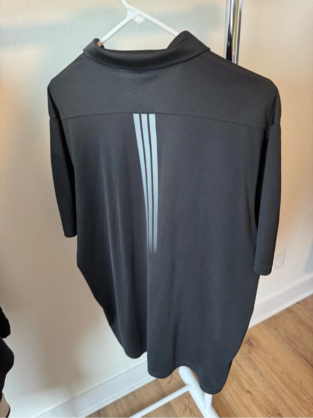 Adidas Climacool performance short-sleeve polo in black Men’s size XL